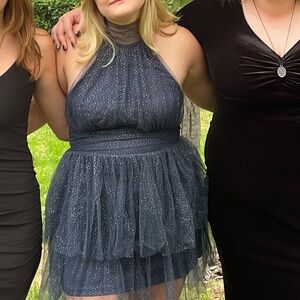 Lulu's Sparkling Blue Mini Dress